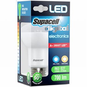 Lamp Low Energy LED Spot R63 ES Opal 8>50Watt 2700K WW