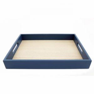 Tray Serenity Blue Wood Med.