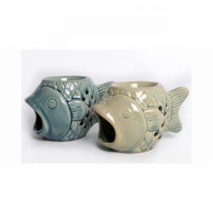 Oil Burner Ceramic Fish Design 14x9.5cm