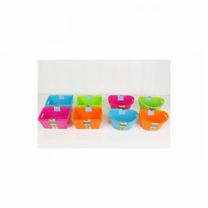 Storage Tub Oval Plastic 2Shapes Multi Colour Ass x3