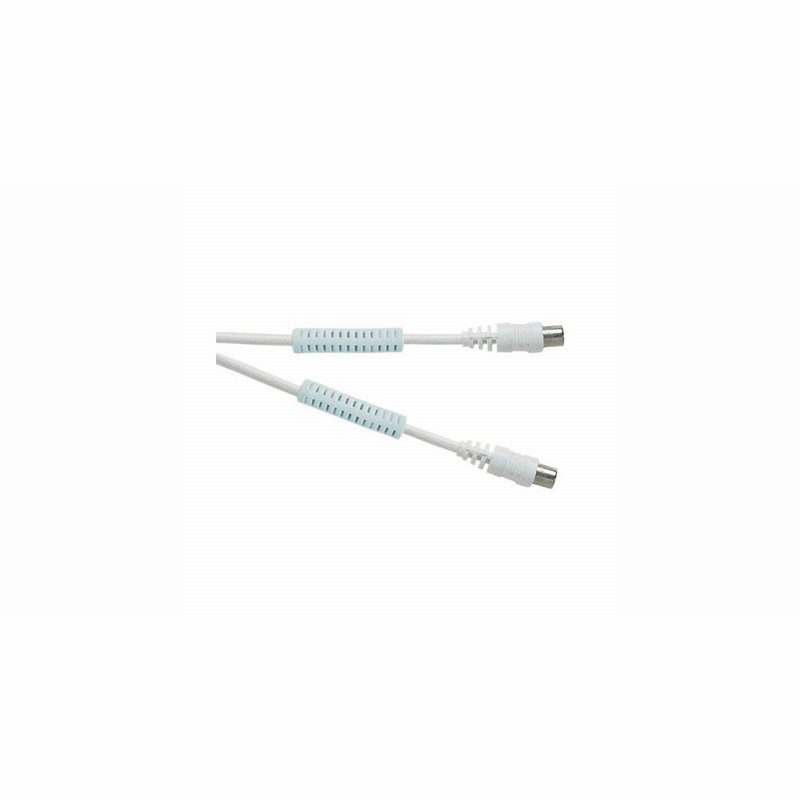 Lead Coaxial Plug to CoAxial Socket 2m White