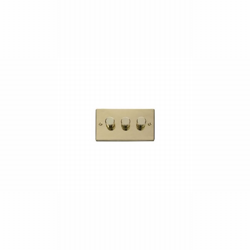 DIMMER 3GANG 2WAY 400W V.BRASS