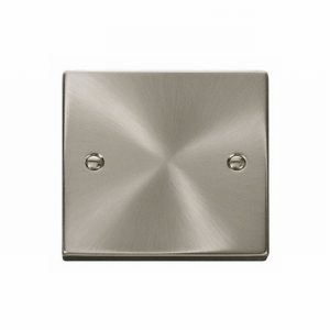 BLANK PLATE 1GANG VIC SATIN CHROME