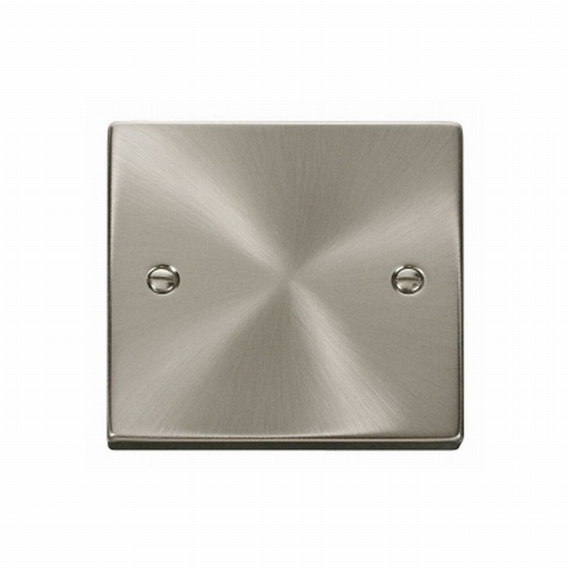 BLANK PLATE 1GANG VIC SATIN CHROME