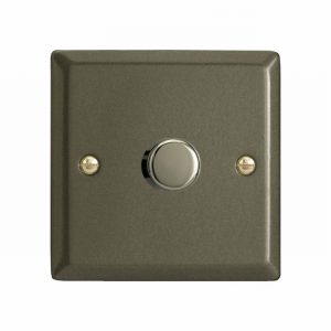 DIMMER 1GANG 2WAY 400W VIC SATIN CHROME