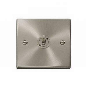 SWITCH LIGHT TOGGLE 1GANG 2WAY VIC SATIN CHROME