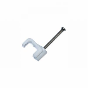 Cable Clips Flat 1.5mm White x100