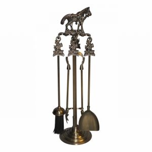 Companion Set Horse Lge. Ant. Bronze