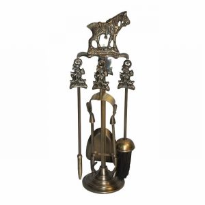 Companion Set Horse Med. Ant. Brass