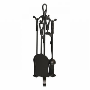 Companion Set Loop 5 Pce. 53.5cm 21" Black