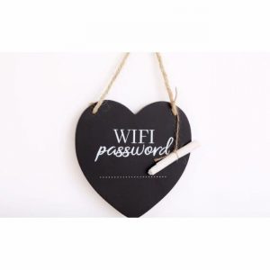 Wall Plaque Chalkboard & Chalk WIFI PASSWORD