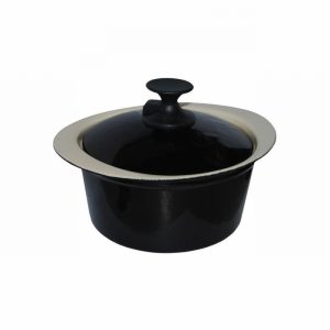 Stock Pot Oval O>T 26x22x5.5 En Blk. H