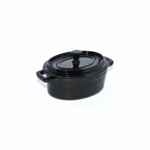 Stock Pot Oval En. Blk. 12cm