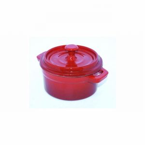 Stock Pot Round En. Red 10cm