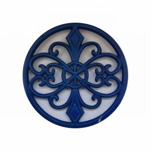 Trivet Cast Iron 18cm HERITAGE Round Blue