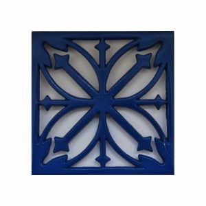 Trivet Cast Iron 18cm HERITAGE Square Blue