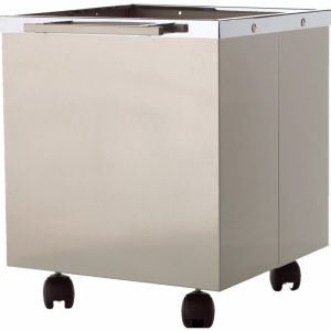 Log/Coal/Pellet Box P/C Square with Castors Silver