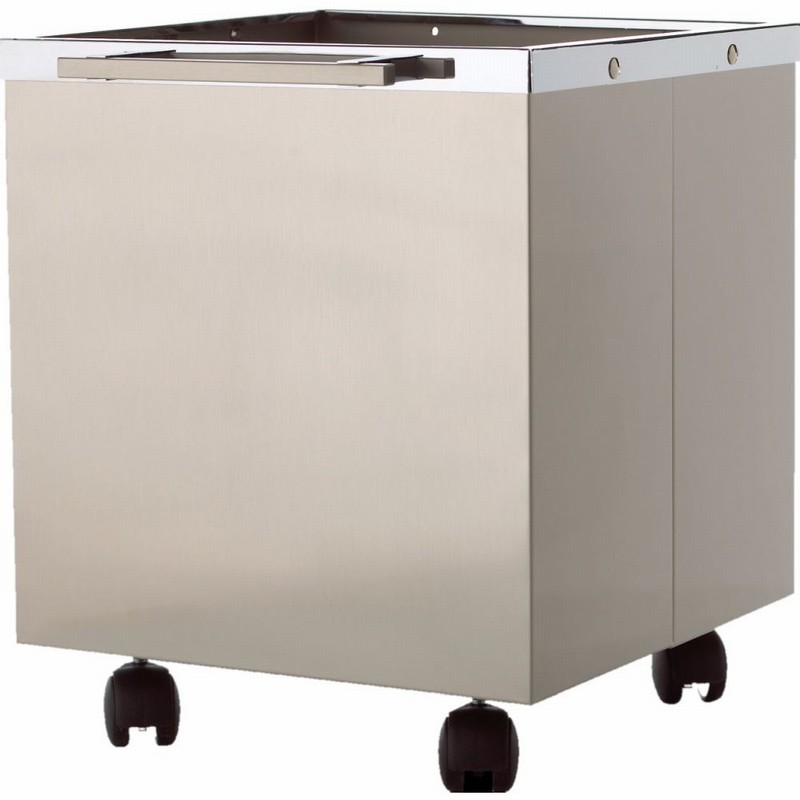 Log/Coal/Pellet Box P/C Square with Castors Silver