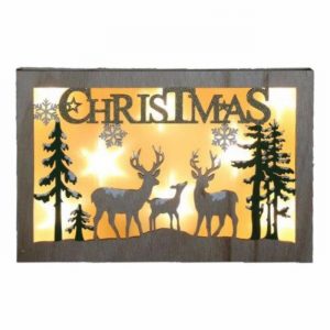 Christmas LED Picture Framed Deer & Tree