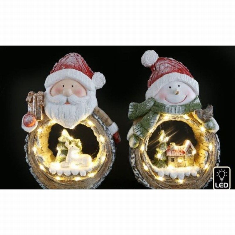 Christmas LED Picture Xmas Scene 25x35cm Santa