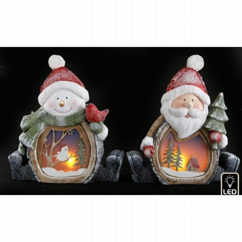 Christmas LED Picture Xmas Scene 32x36cm Santa
