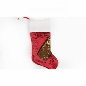 Christmas Stocking Red Sequin 50cm