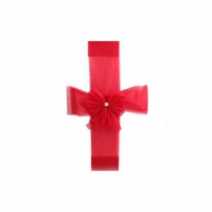 Christmas Door Bow Red Diamonte 45x246cm