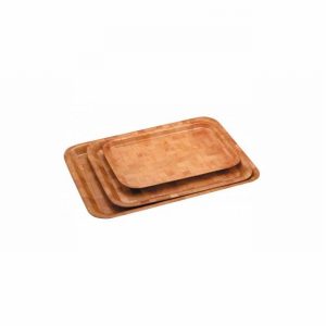Tray Rect. Woven Wood 14x9"  D