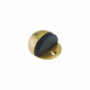 Door Stop Oval P.Brass & Rubber Shielded