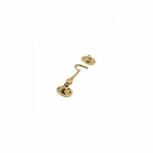 Hook & Eye Cabin  75mm 3" P.Brass