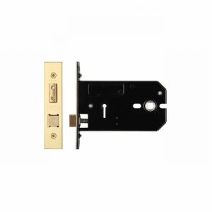Lock Mortice Sash Horizontal 127mm PVD Br.