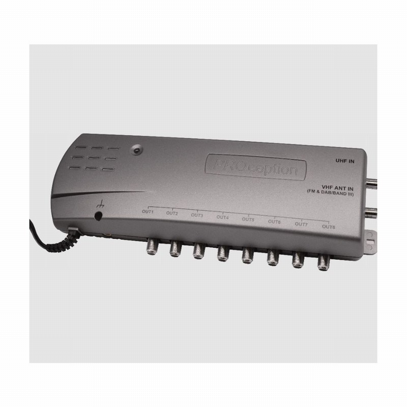 Aerial Booster / Amplifier 8 Way Plug in F Plug Connection