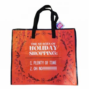 Bag Jumbo Christmas Holiday Shopping PP 47x56x25.4 Zipped