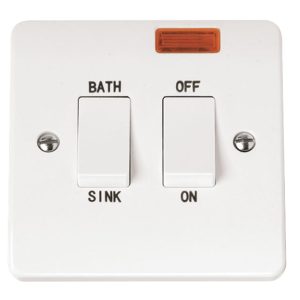 Switch 20Amp Double Pole Sink / Bath & Neon MODE  D