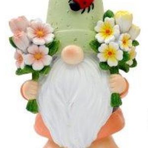 Ornamental Gnome 19cm Flower Pot Green