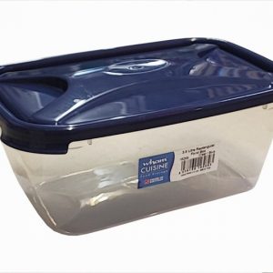 Food Box Rect. 3.6Ltr. Clear & Blue  D