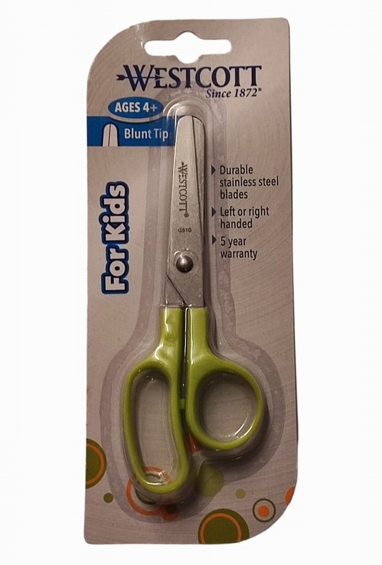 Scissors WESTCOTT Blunt Tip Kids5" SS Ass. Coloured Handle D