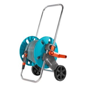 25m Gardena Folding Garden Hose Reel Set with Fittings