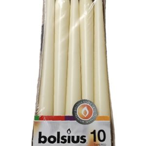 Candle Taper Ivory 245x24mm 7.5Hour Approx. x10
