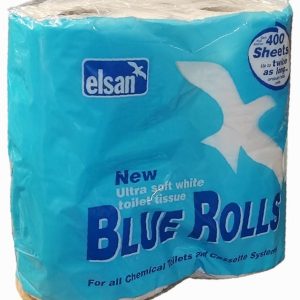 Toilet Rolls ELSAN Blue 400Sheet x4 Film Wrapped