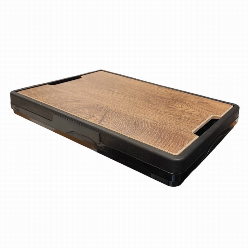 Crate Fold Flat & Wooden Lid 28Ltr. Black - Image 2