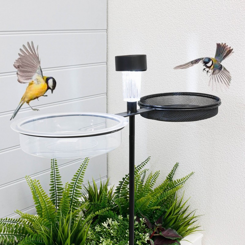Bird Feeder STREETWIZE Freestanding & Solar LED Light - Image 2