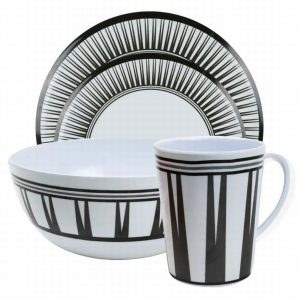 Picnic Ware Set Melamime STRIPE 16Pce.  D