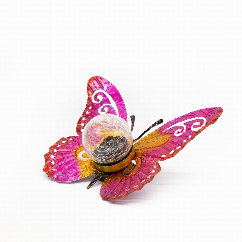 Solar Light Crackle Ball on Butterfly