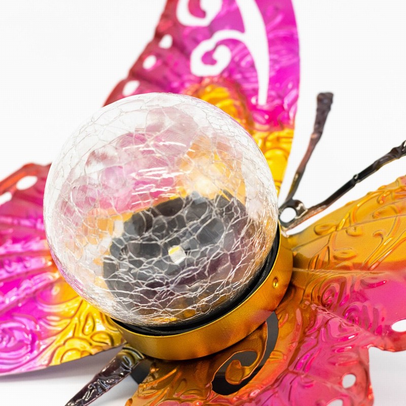 Solar Light Crackle Ball on Butterfly - Image 2