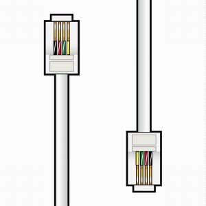Lead Modem RJ11>RJ11 ADSL Broadband  5Mtr. White