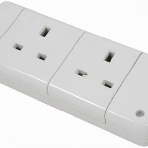Extension Socket 2gang 13amp White