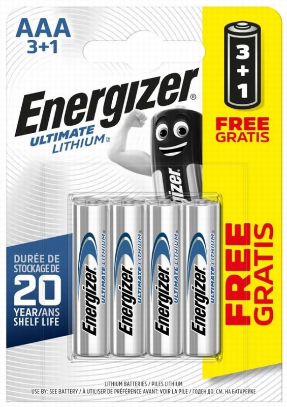 Battery ENERGIZER Lithium AAA x3+1>4