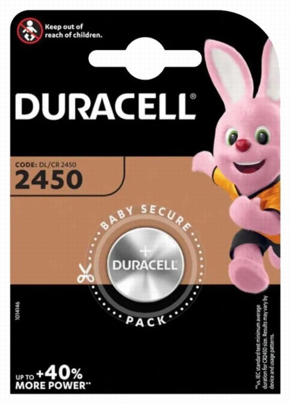Battery DURACELL Lithium CR2450 D