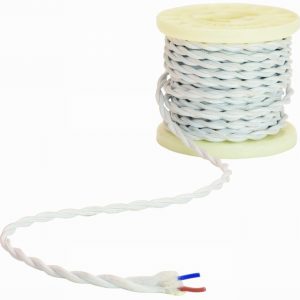 Flex DECO Braided White 2Core per Mtr.